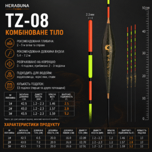 поплавок Herabuna TZ-08 для ловлі Херабуна