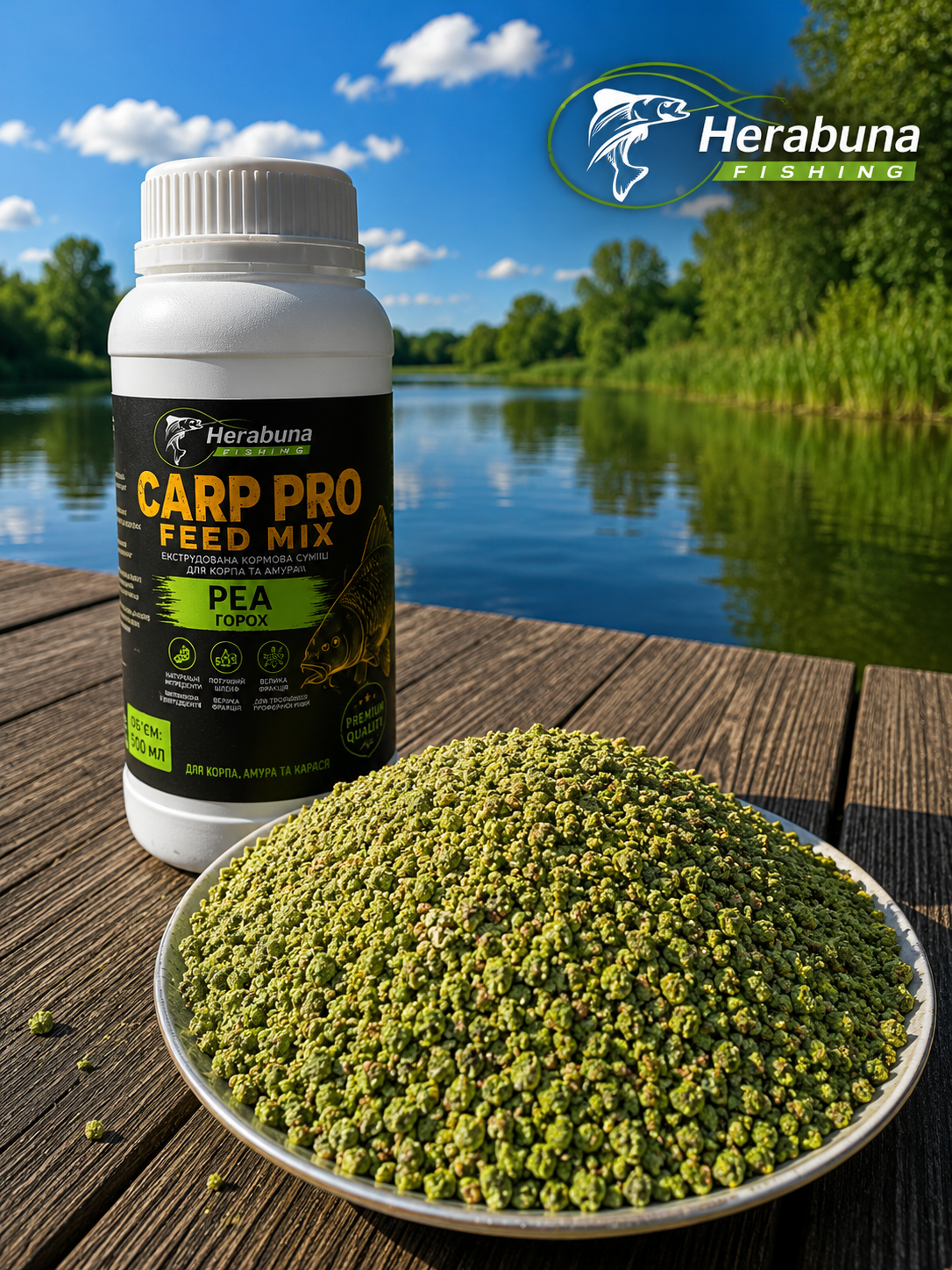 Тісто Herabuna Carp Pro горох